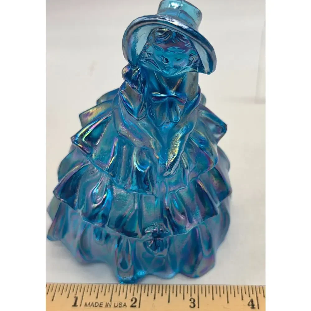 Wheaton Glass 1960’s BLUE Carnival Glass Southern Belle